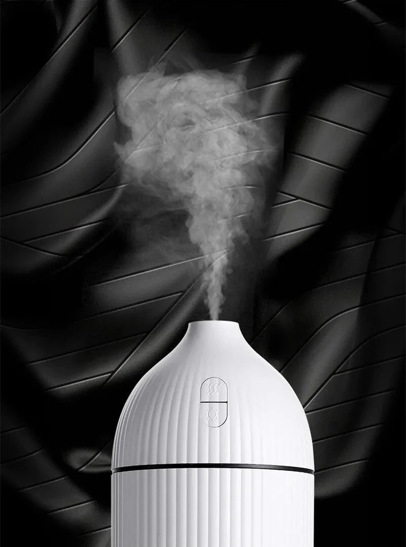 Aromatherapy USB Ultrasonic Humidifier & Essential Oil Diffuser with LED Light (300ml)