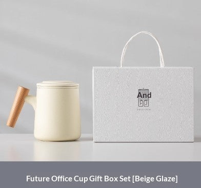 Minimalist Ceramic Tea-Water Separation Mug with Lid & Filter