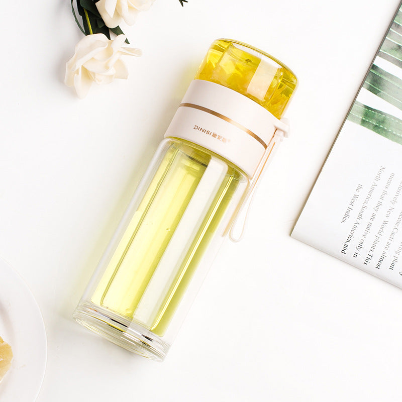 Double-Walled Glass Tea Infuser Bottle