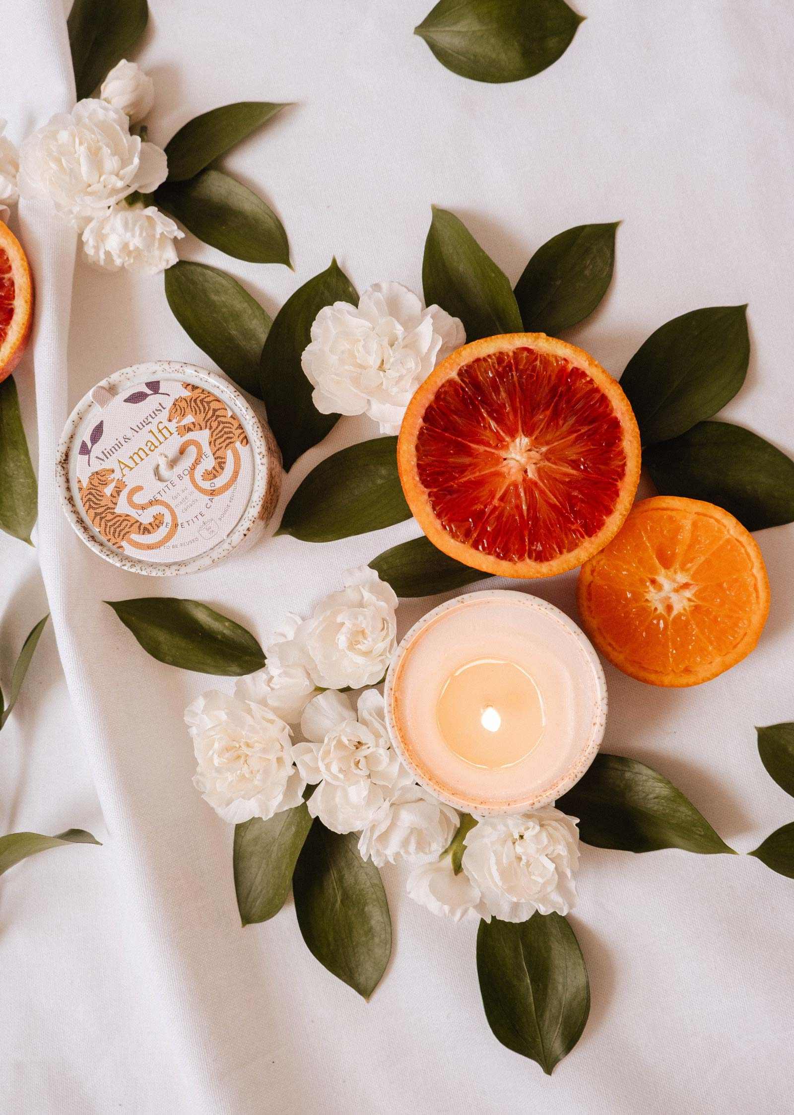 Amalfi Reusable Soy Candle – Sweet Orange, Lemon & Tropical Foliage | Mimi & August