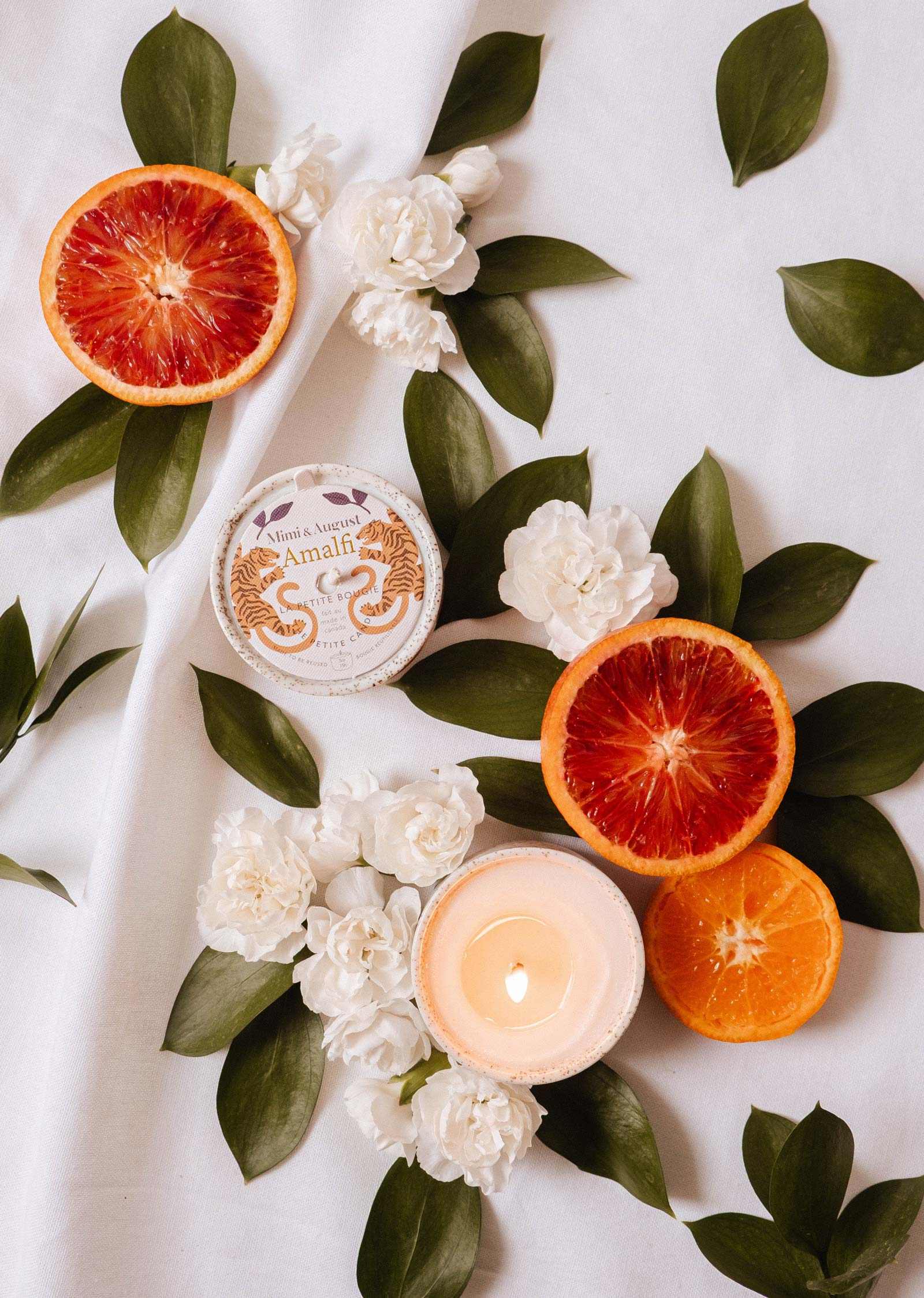 Amalfi Reusable Soy Candle – Sweet Orange, Lemon & Tropical Foliage | Mimi & August