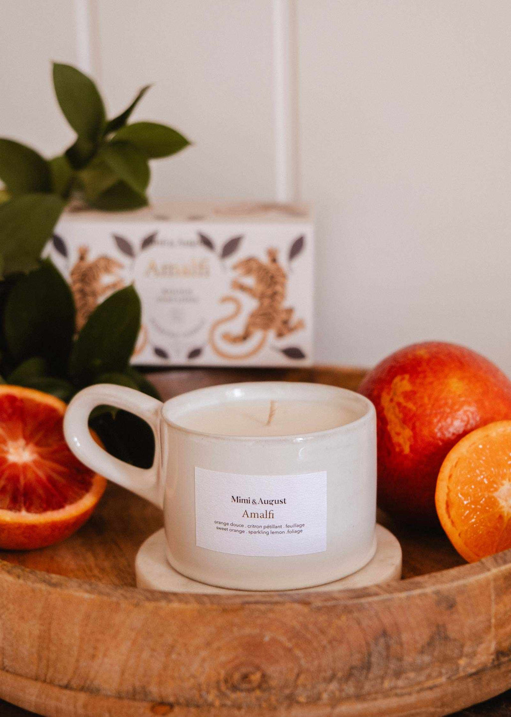 Amalfi Reusable Soy Candle – Sweet Orange, Lemon & Tropical Foliage | Mimi & August