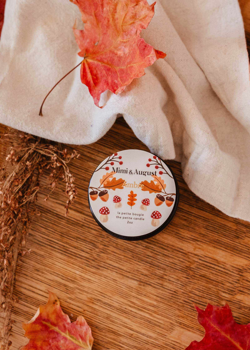 Ambre Reusable Soy Candle – Fig, Cedar & Musk | Mimi & August