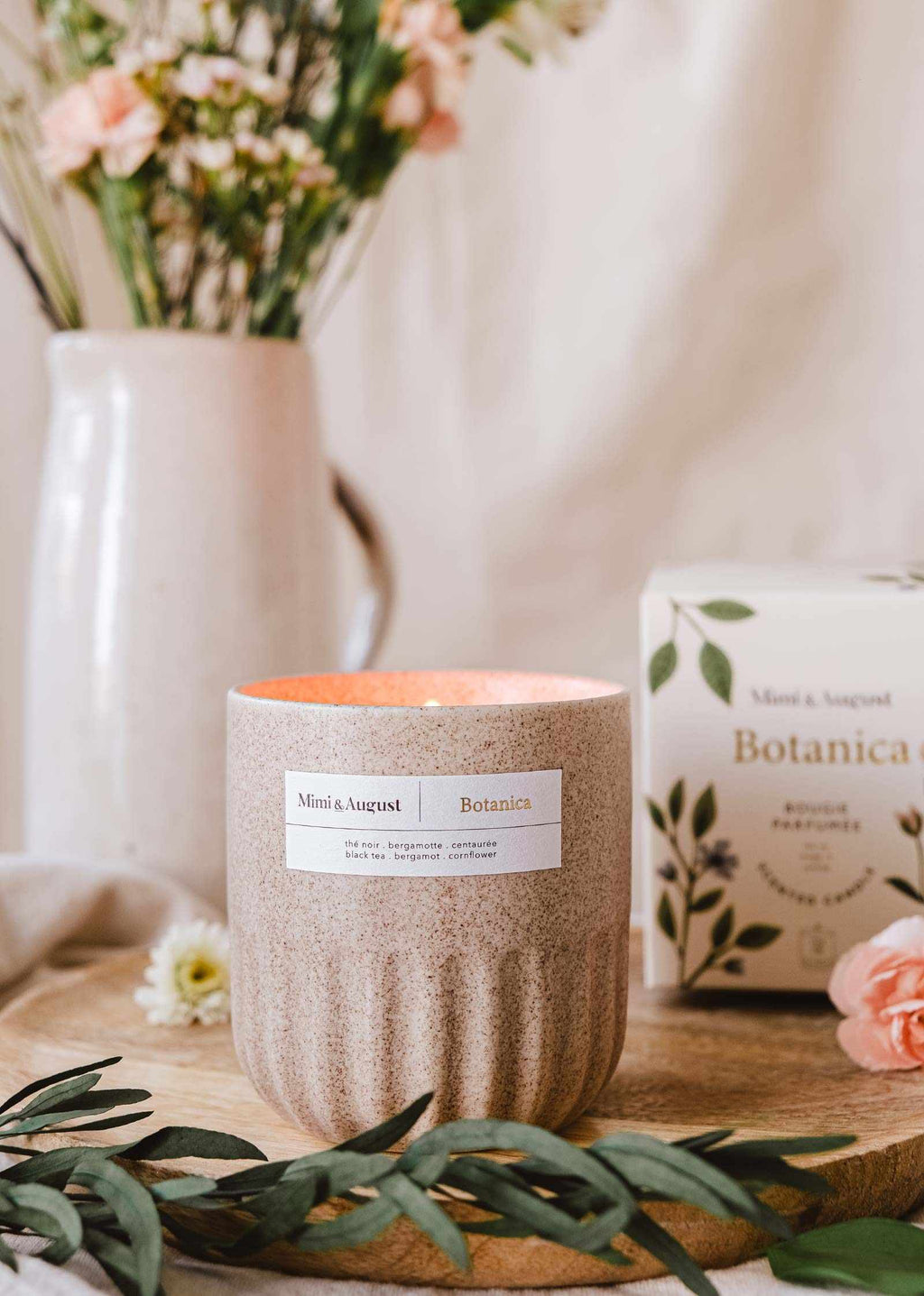 Botanica Reusable Soy Candle – Black Tea, Bergamot & Cornflower | Mimi & August