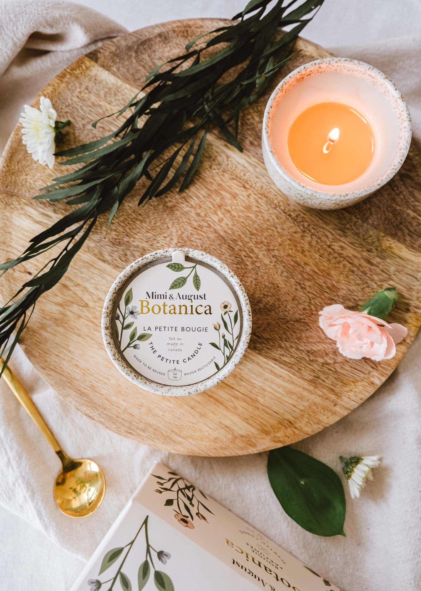 Botanica Reusable Soy Candle – Black Tea, Bergamot & Cornflower | Mimi & August