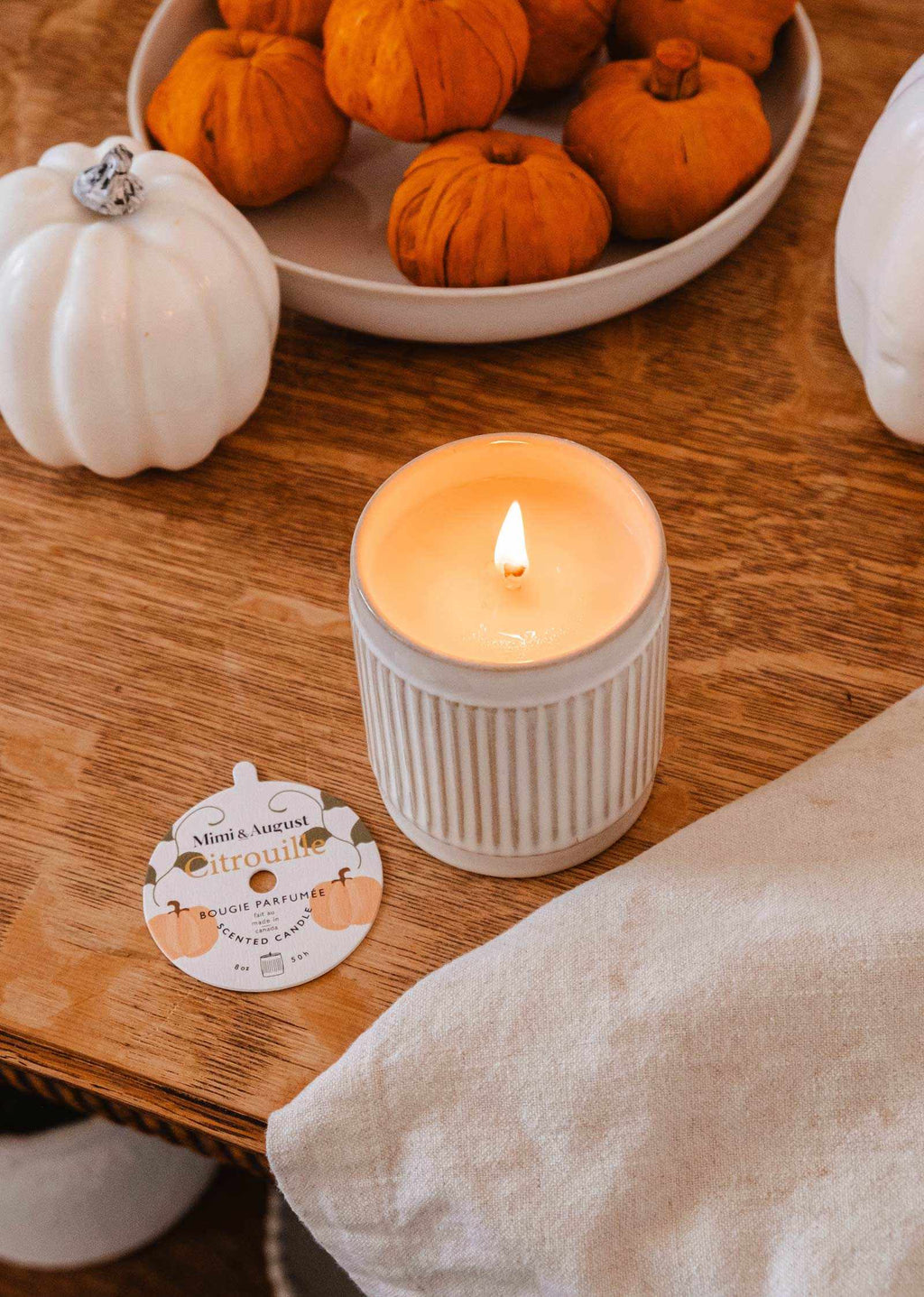 Citrouille Reusable Soy Candle – Pumpkin Spice Scent | Mimi & August