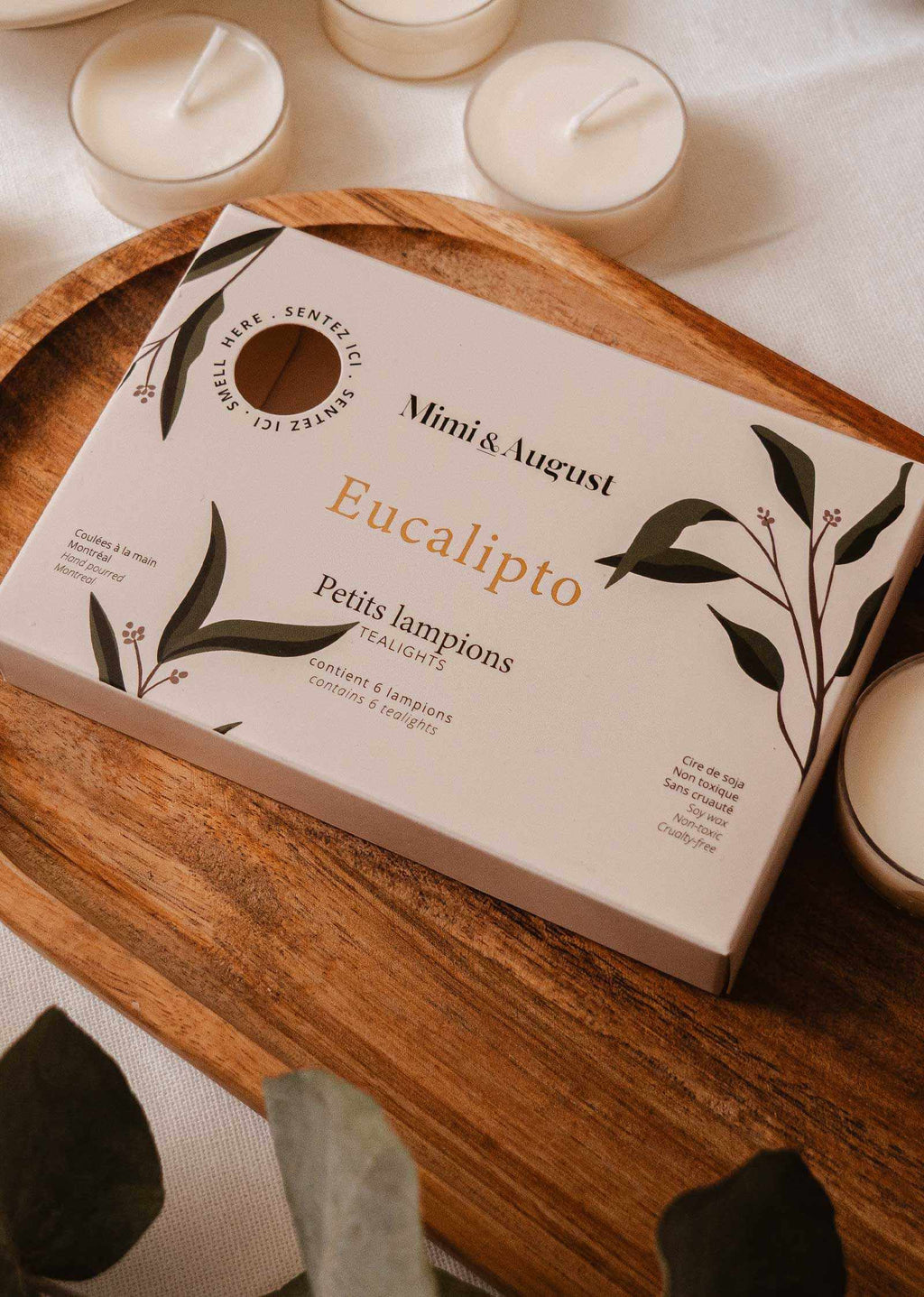 Eucalipto Tealight Candle Set – Fresh Eucalyptus | Mimi & August