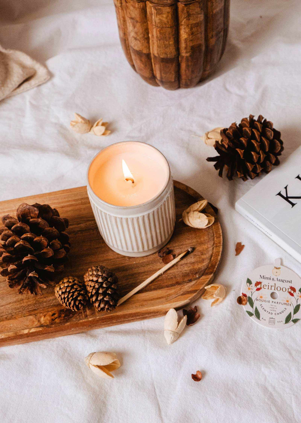 Heirloom Reusable Soy Candle – Chestnut, Clove & Cedar | Mimi & August