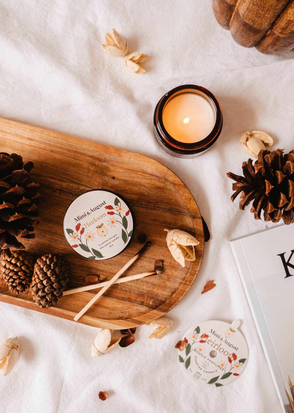 Heirloom Reusable Soy Candle – Chestnut, Clove & Cedar | Mimi & August
