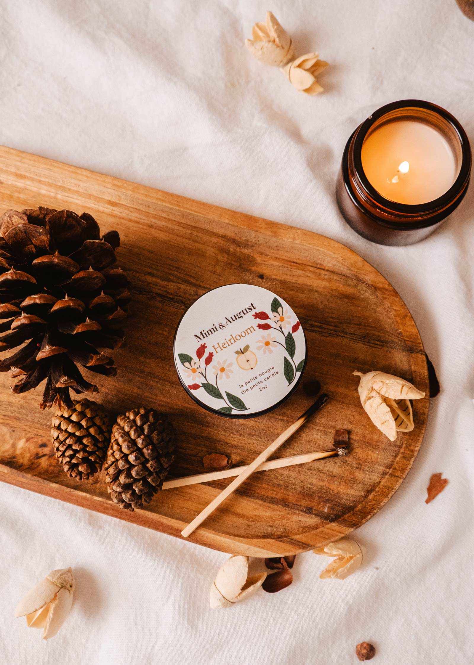 Heirloom Reusable Soy Candle – Chestnut, Clove & Cedar | Mimi & August