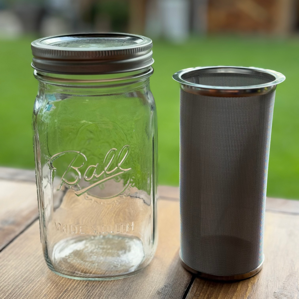 Iced Tea Infuser | Fits a Wide Mout Quart or 1/2 Gallon Mason Jar