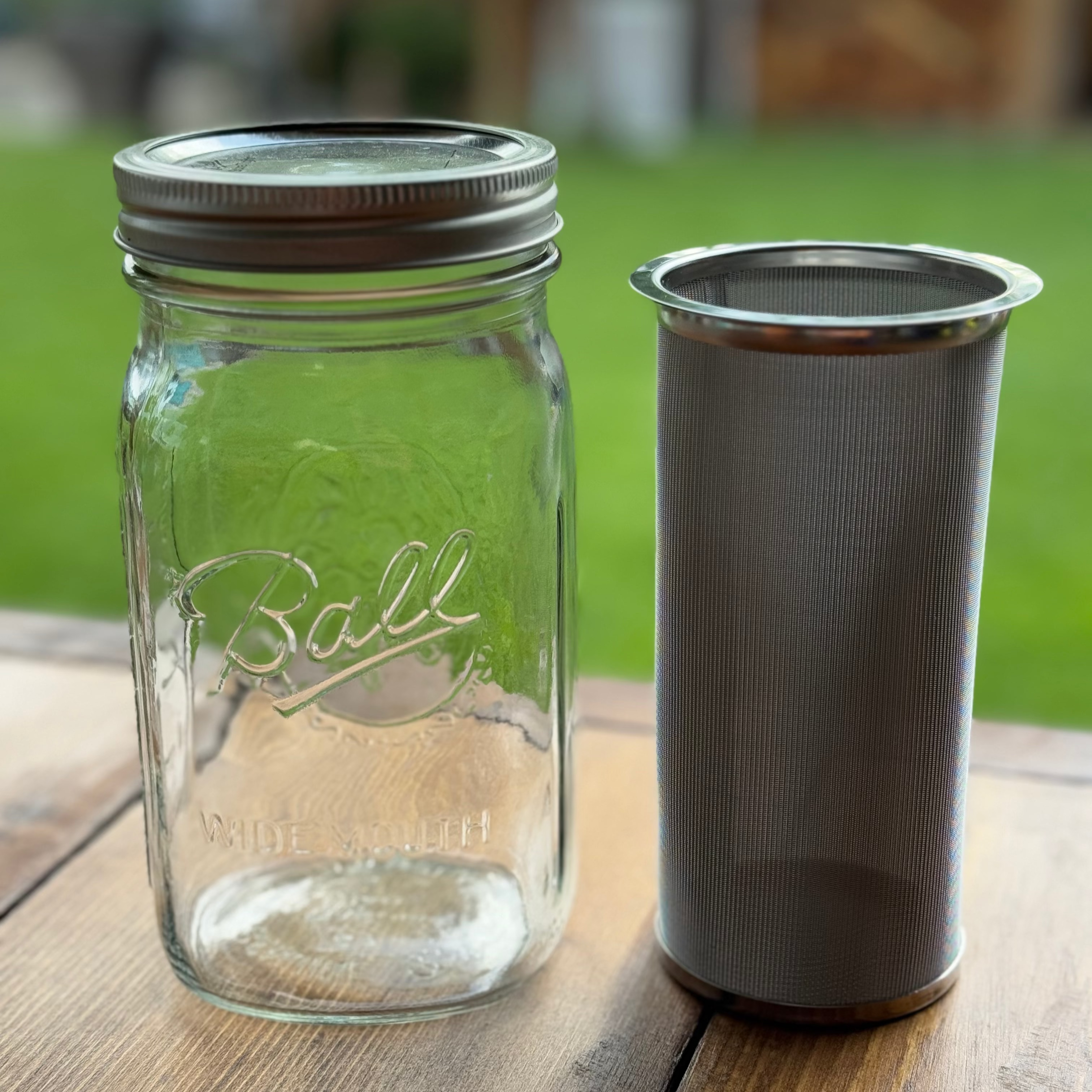 Iced Tea Infuser | Fits a Wide Mout Quart or 1/2 Gallon Mason Jar