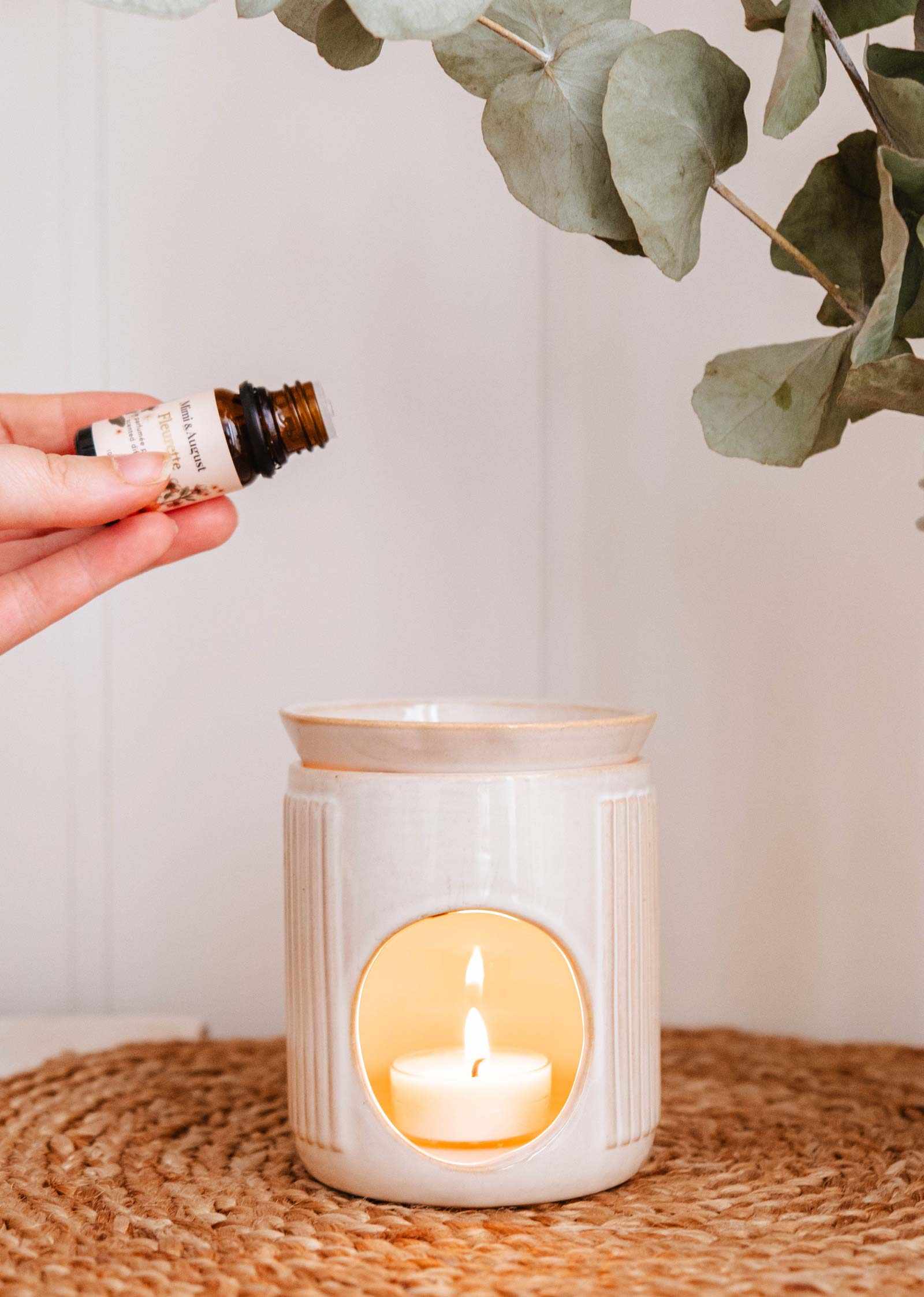 Lueur Aromatic Ceramic Diffuser – Tealight Wax Melt & Oil Warmer | Mimi & August