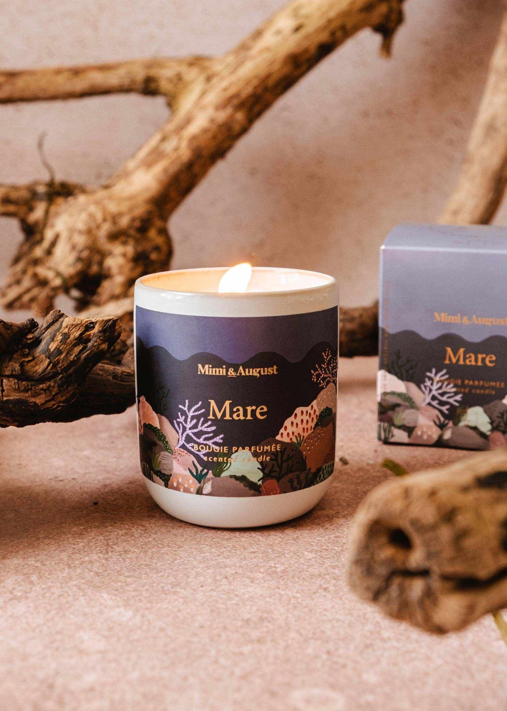 Mare Reusable Soy Candle – Ocean & Sea Salt Scent | Mimi & August