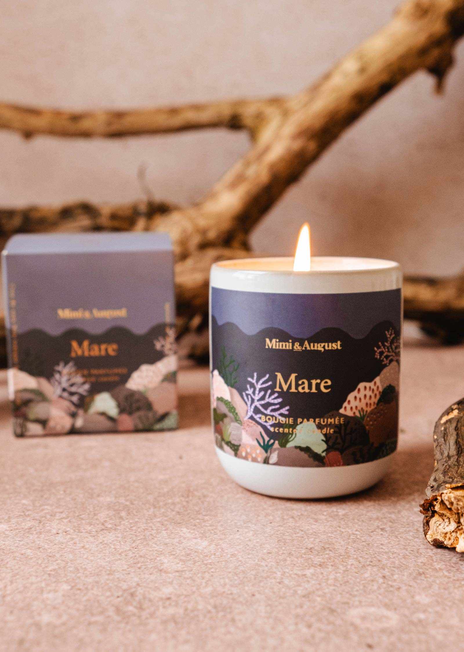 Mare Reusable Soy Candle – Ocean & Sea Salt Scent | Mimi & August