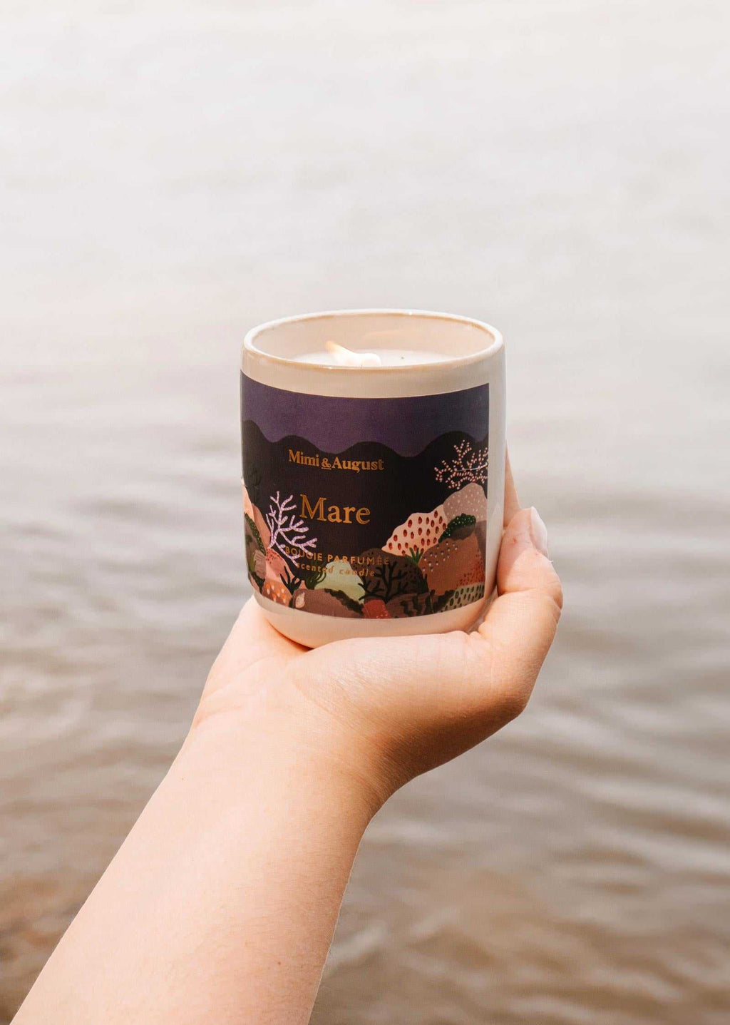 Mare Reusable Soy Candle – Ocean & Sea Salt Scent | Mimi & August