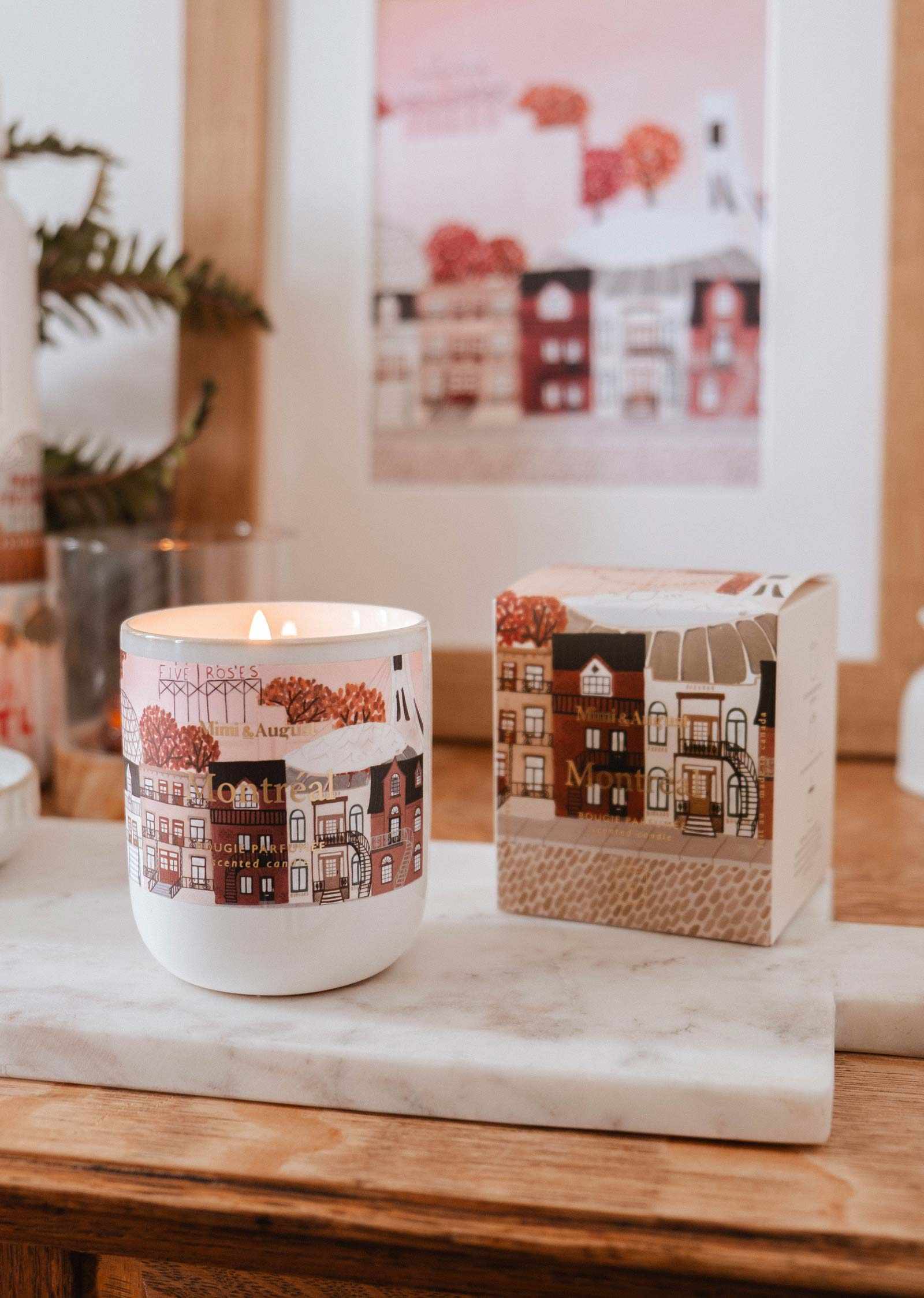 Montreal Reusable Soy Candle – Dark Rose, Palo Santo & Amber | Mimi & August