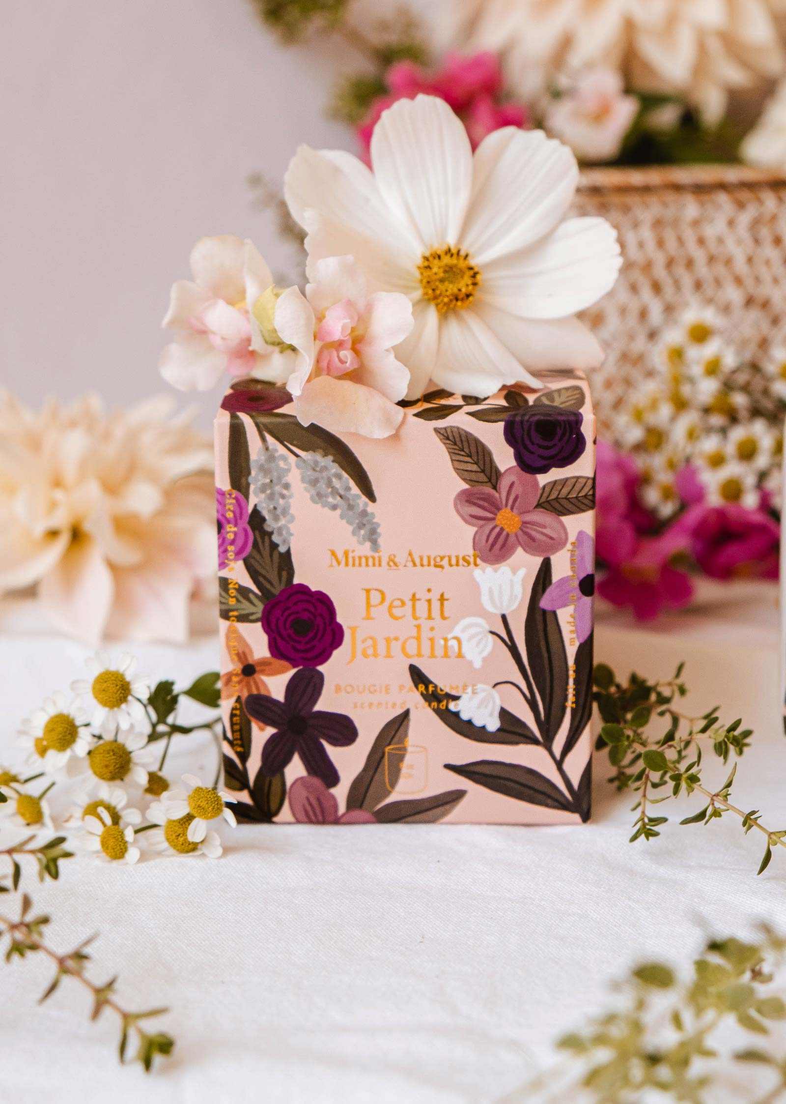 Petit Jardin Reusable Soy Candle – Bergamot, Citrus & Lily | Mimi & August