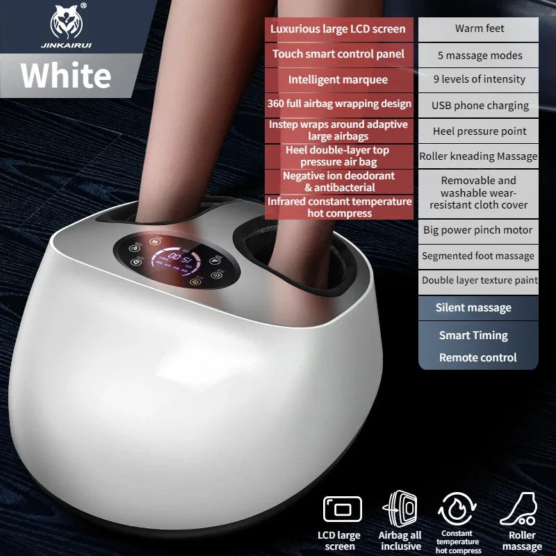 Luxury 6D Airbag Foot Massager with Heat & Remote Control