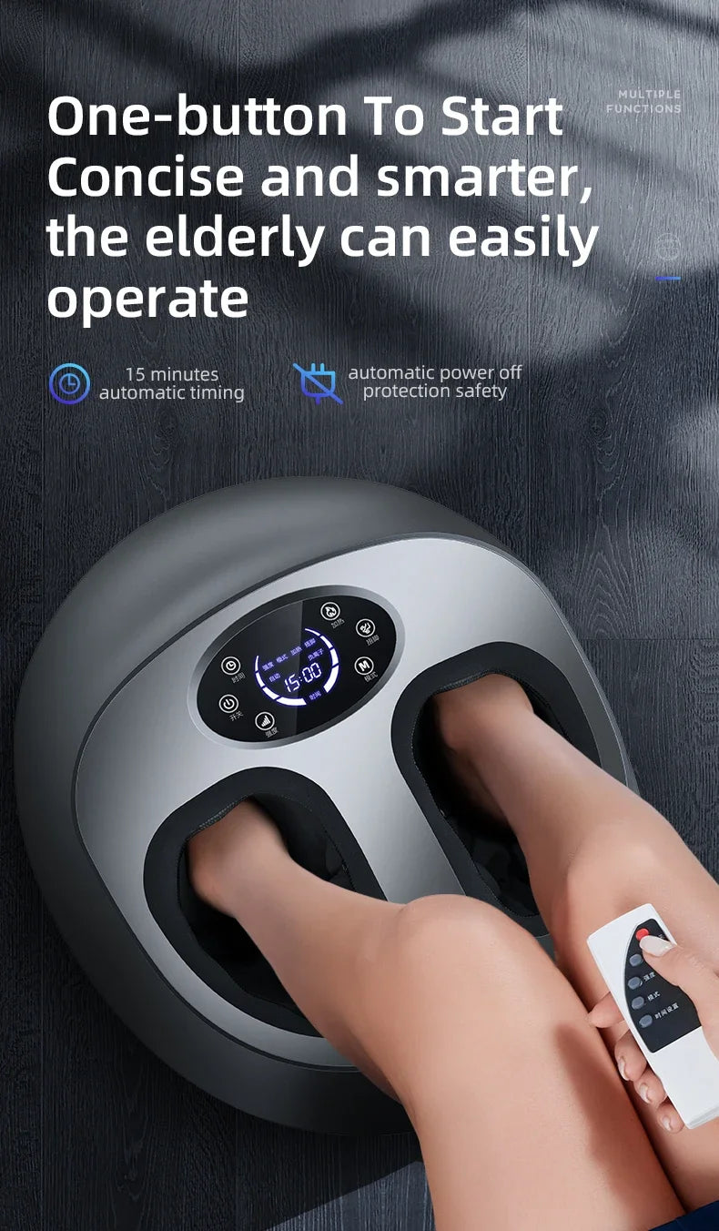 Luxury 6D Airbag Foot Massager with Heat & Remote Control