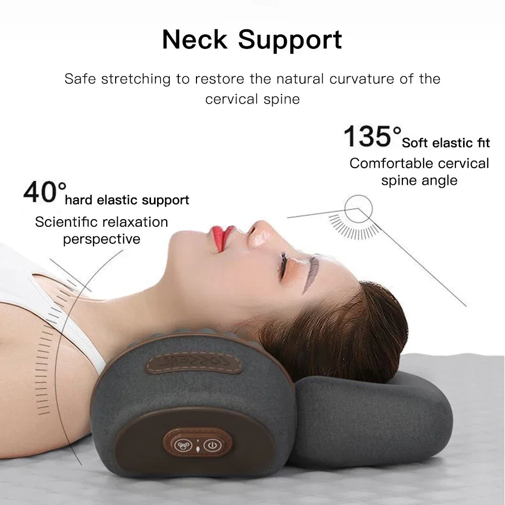 Oreiller de massage cervical | Compresse chaude et soulagement de la traction