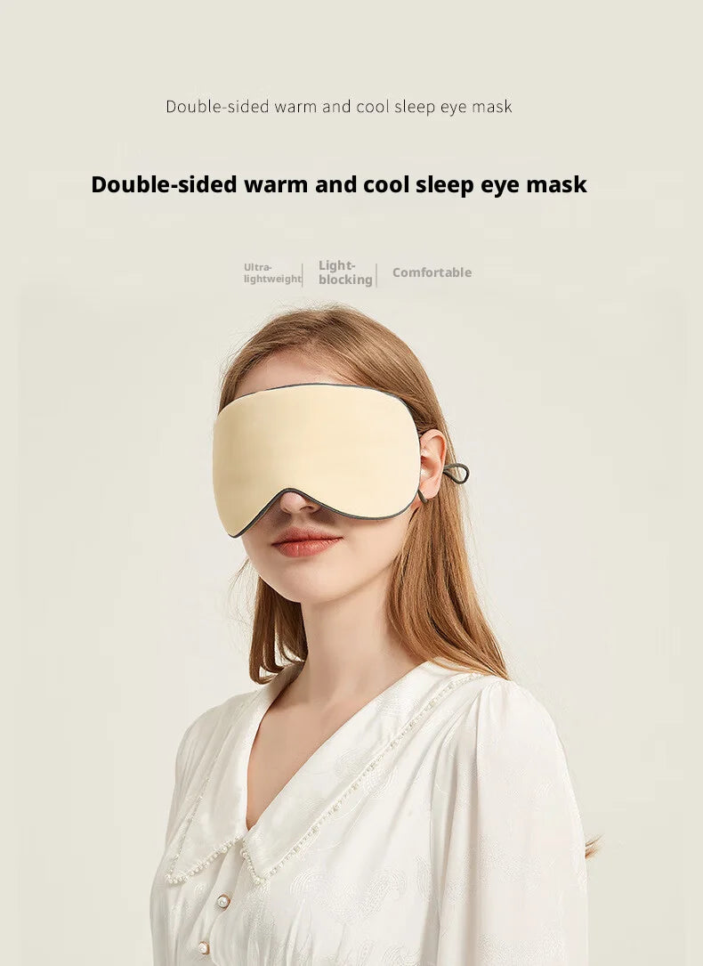Masque de nuit en soie glacée | Masque bloquant la lumière, respirant et double-face chaud et froid