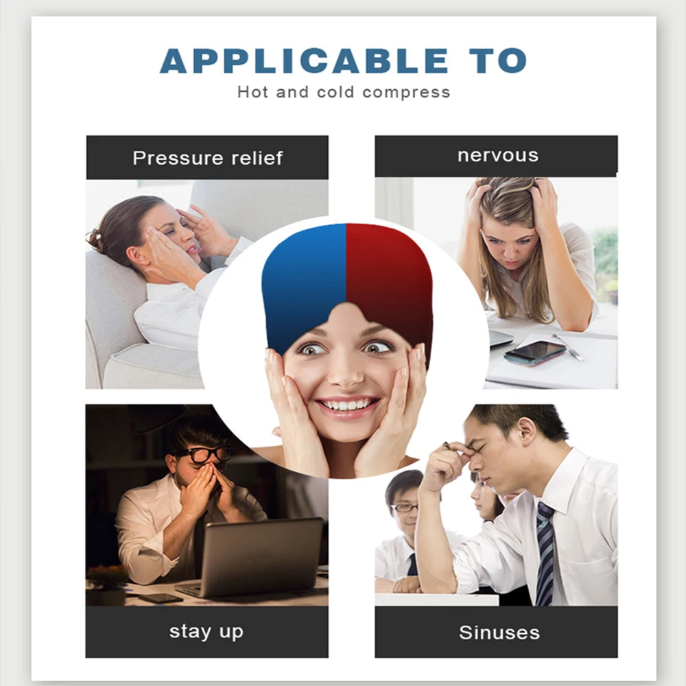 Migraine & Headache Relief Gel Cap | Hot & Cold Therapy 360° Coverage
