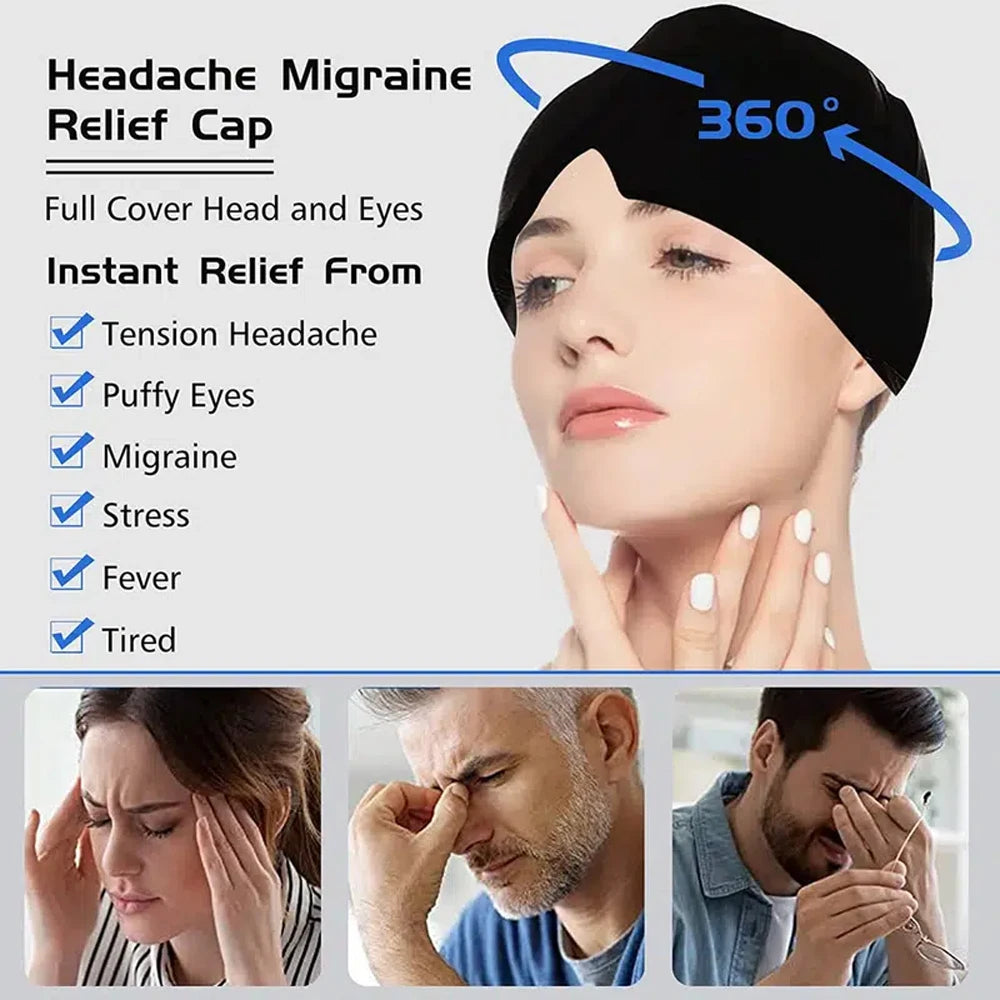 Migraine & Headache Relief Gel Cap | Hot & Cold Therapy 360° Coverage