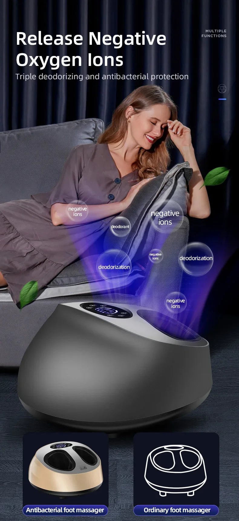 Luxury 6D Airbag Foot Massager with Heat & Remote Control