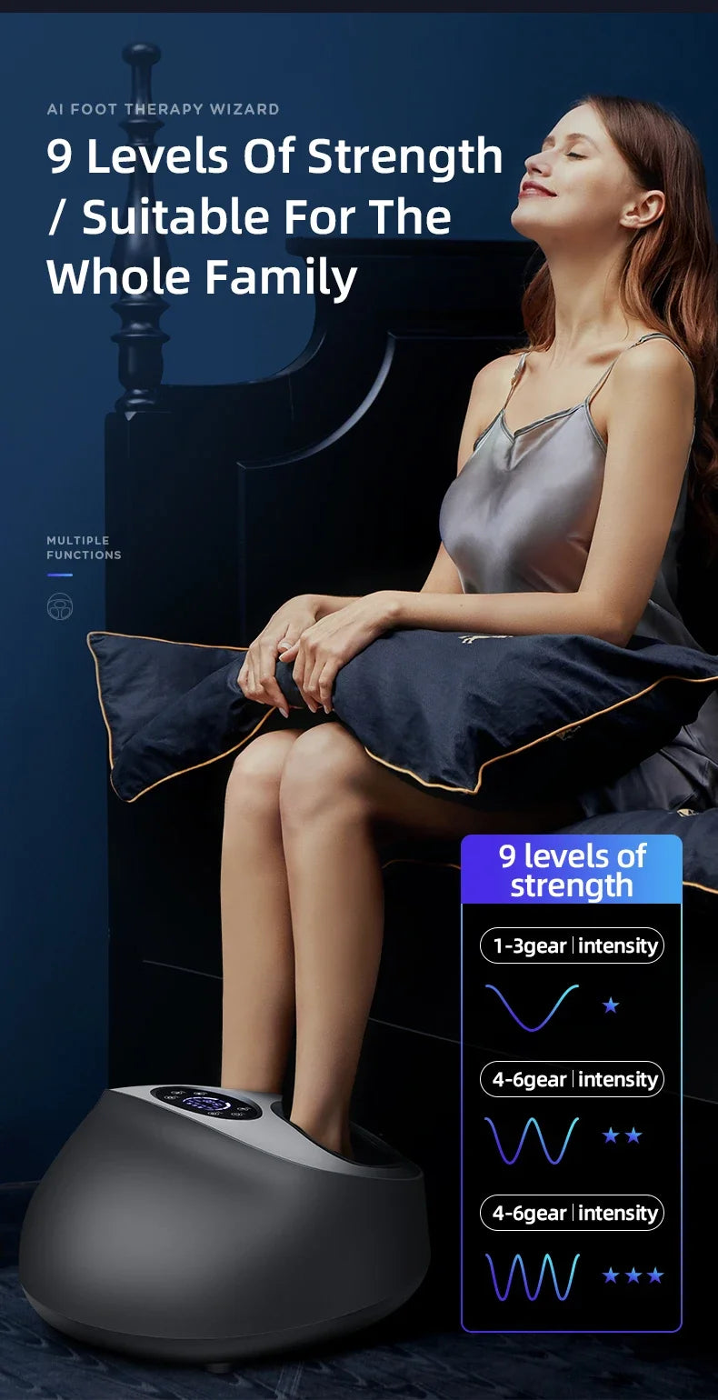 Luxury 6D Airbag Foot Massager with Heat & Remote Control