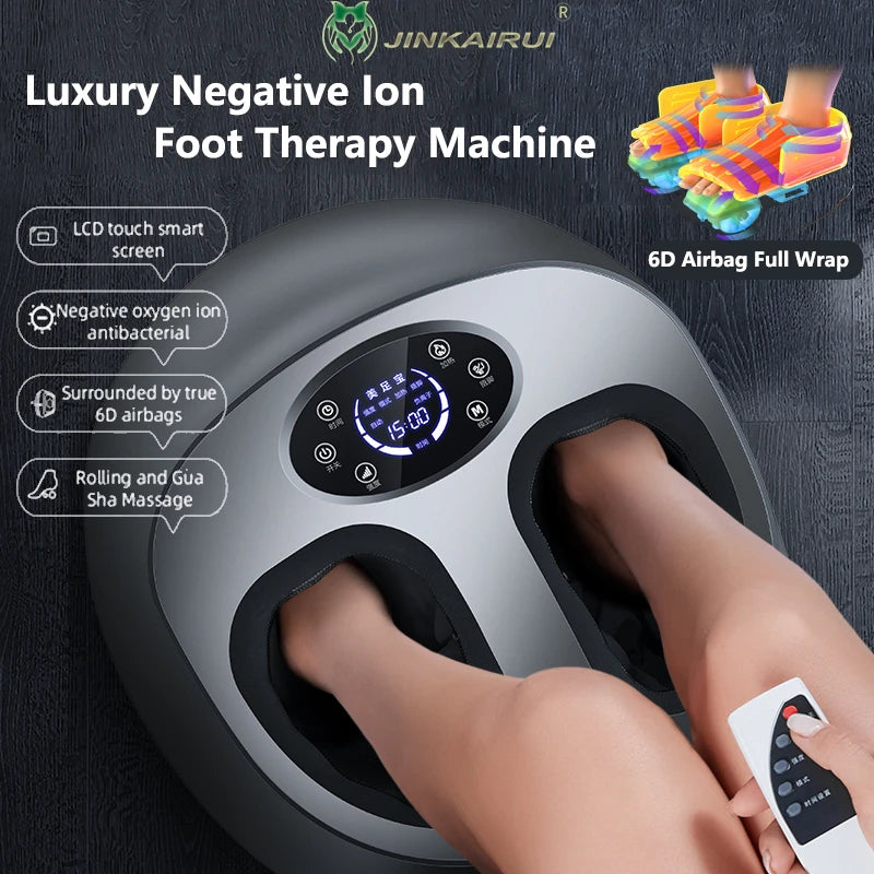 Luxury 6D Airbag Foot Massager with Heat & Remote Control