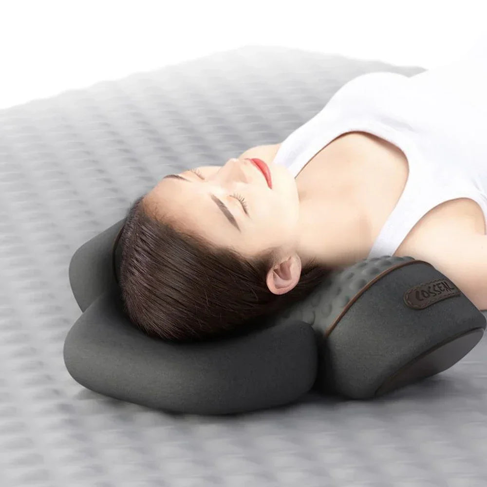 Oreiller de massage cervical | Compresse chaude et soulagement de la traction