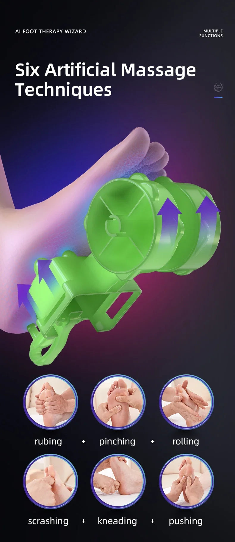 Luxury 6D Airbag Foot Massager with Heat & Remote Control