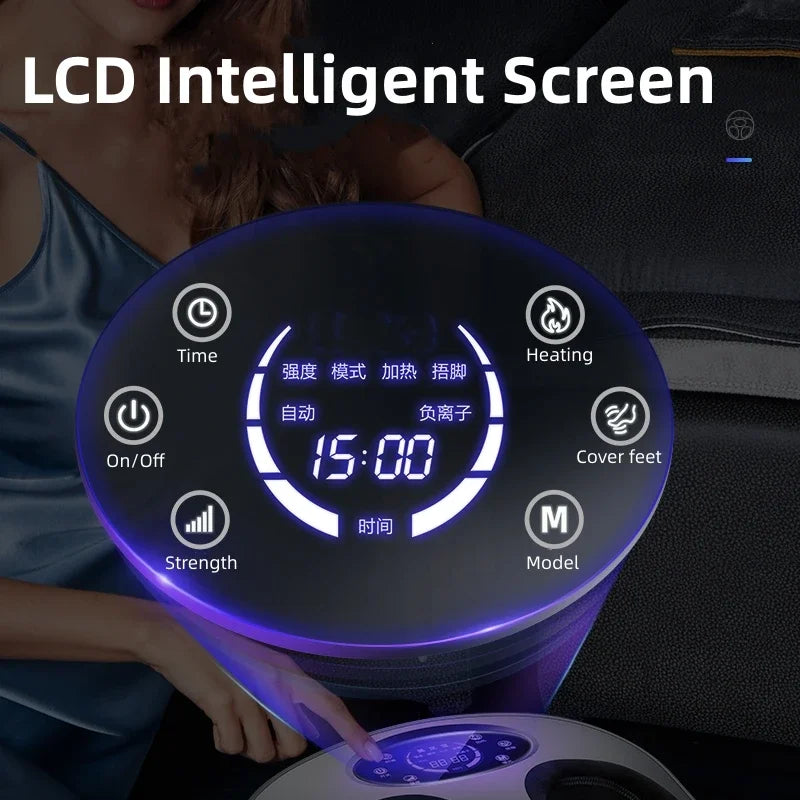 Luxury 6D Airbag Foot Massager with Heat & Remote Control