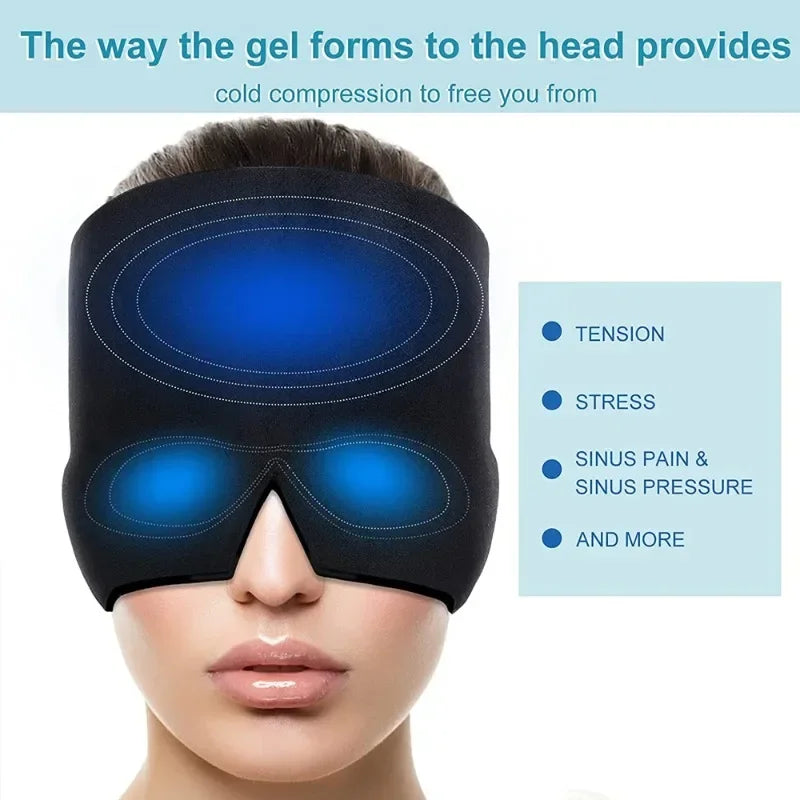 Bandeau Gel Anti-Migraine et Céphalées | Thérapie Chaude et Froide Couverture à 360°