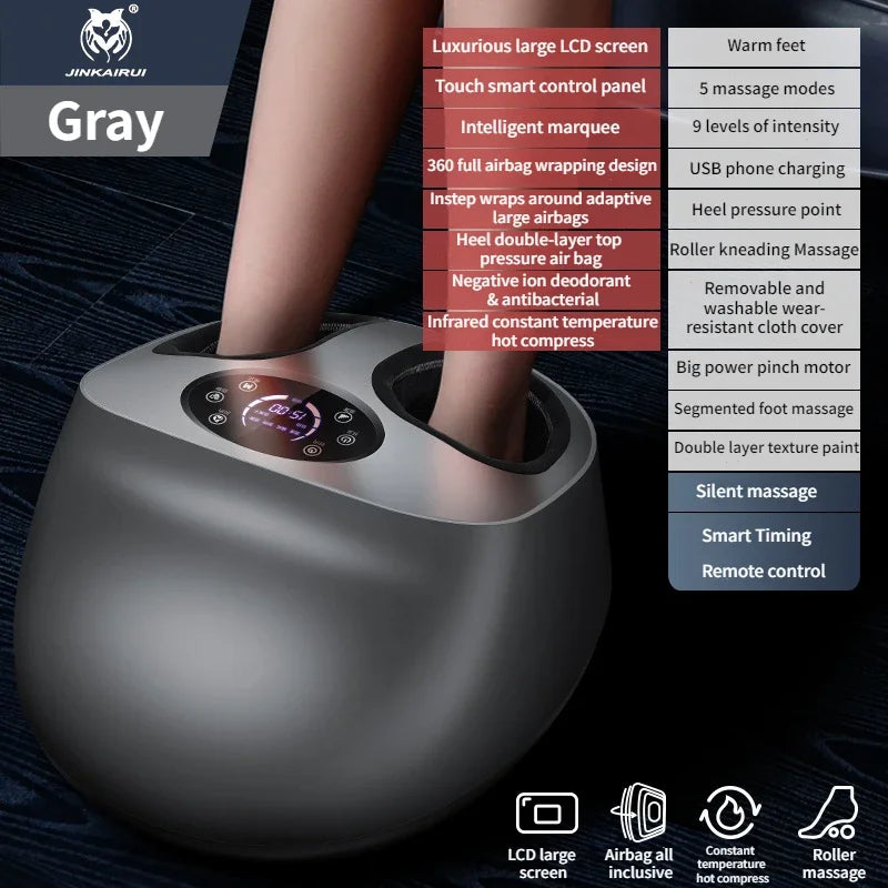 Luxury 6D Airbag Foot Massager with Heat & Remote Control