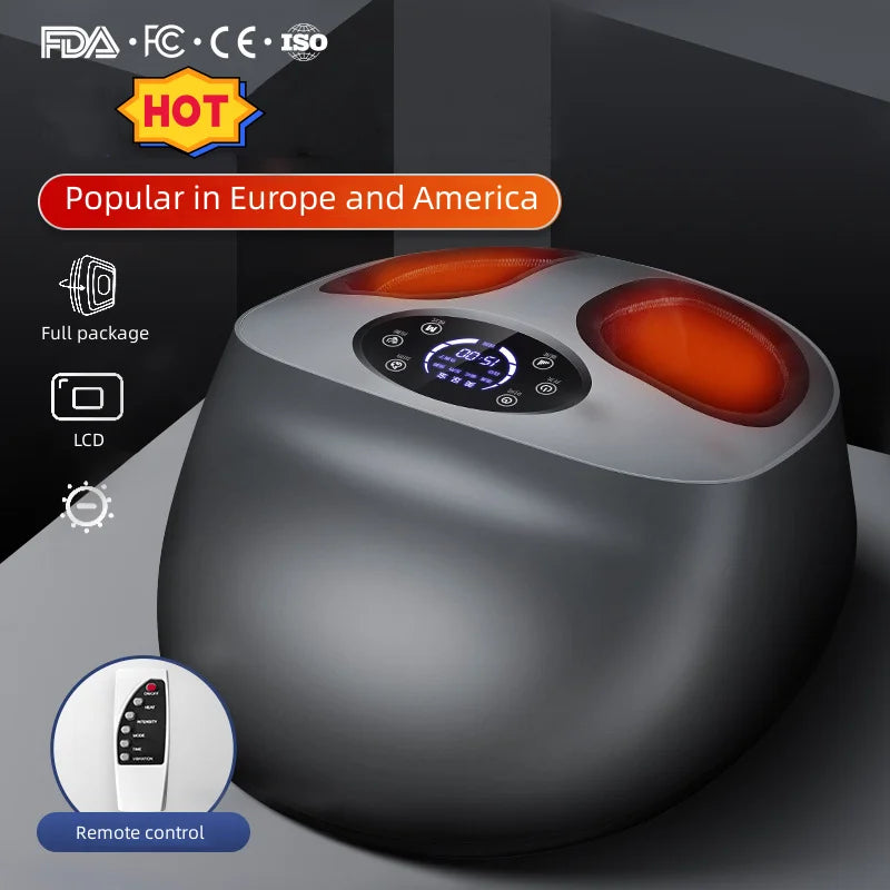 Luxury 6D Airbag Foot Massager with Heat & Remote Control