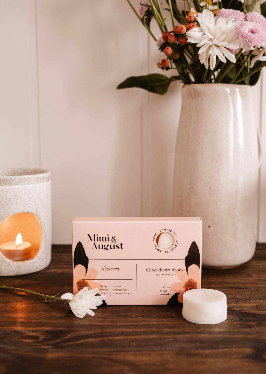 Bloom Soy Wax Melts – Orange, Cranberry & Pear | Mimi & August