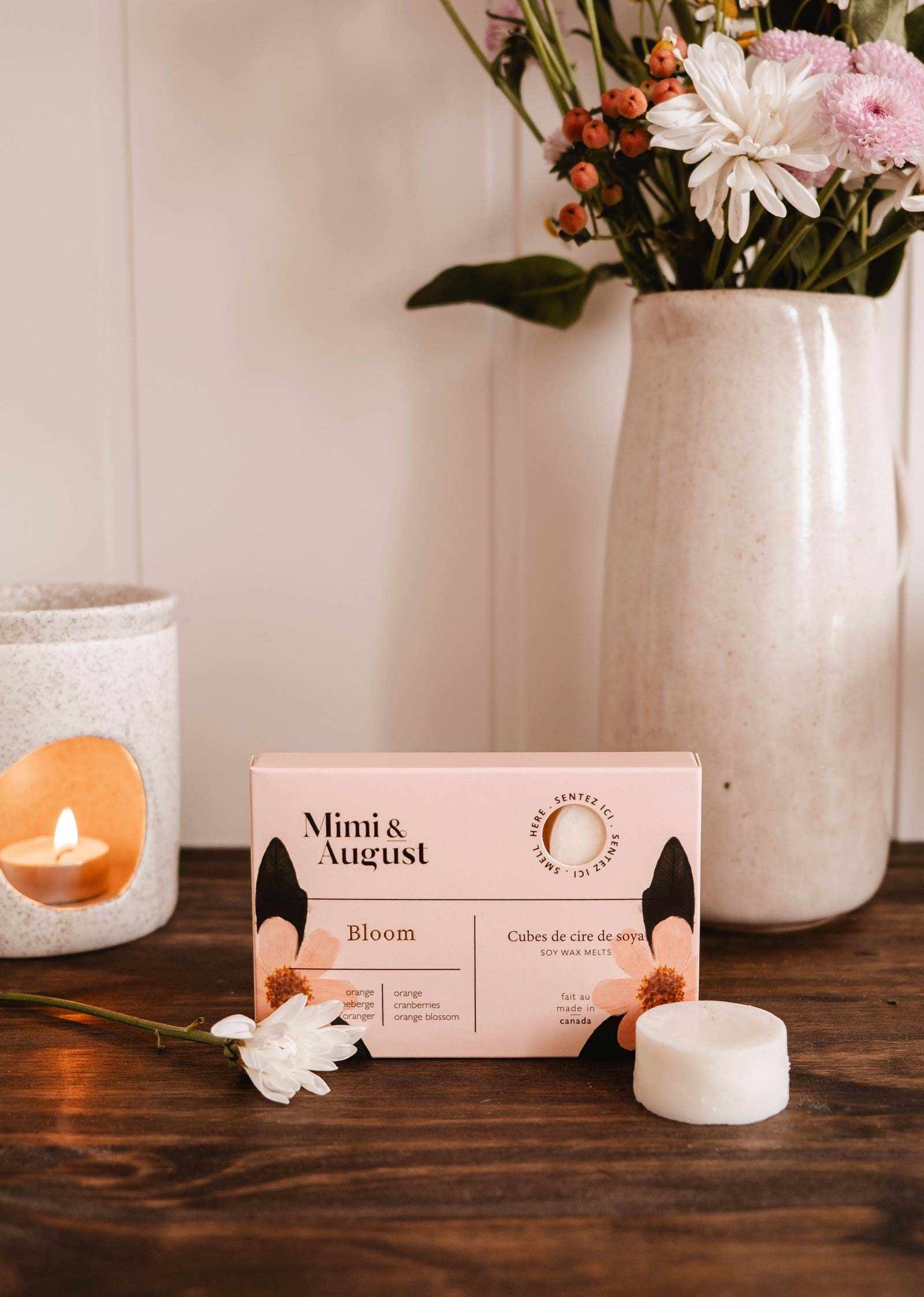 Bloom Soy Wax Melts – Orange, Cranberry & Pear | Mimi & August