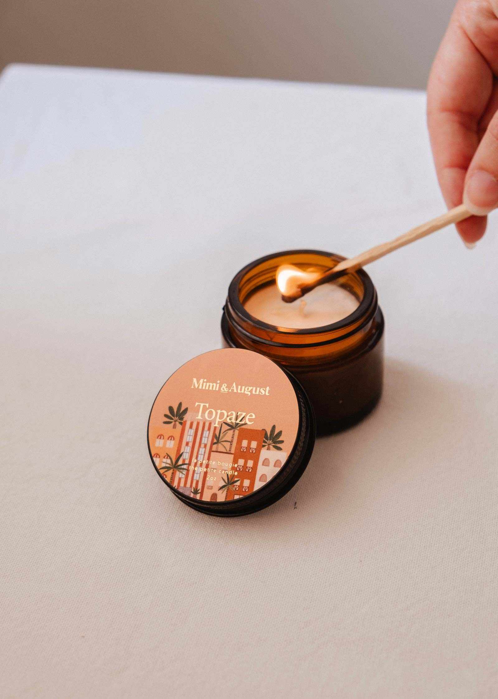 Topaze Soy Candle – Sandalwood, Coconut & Vanilla | Mimi & August