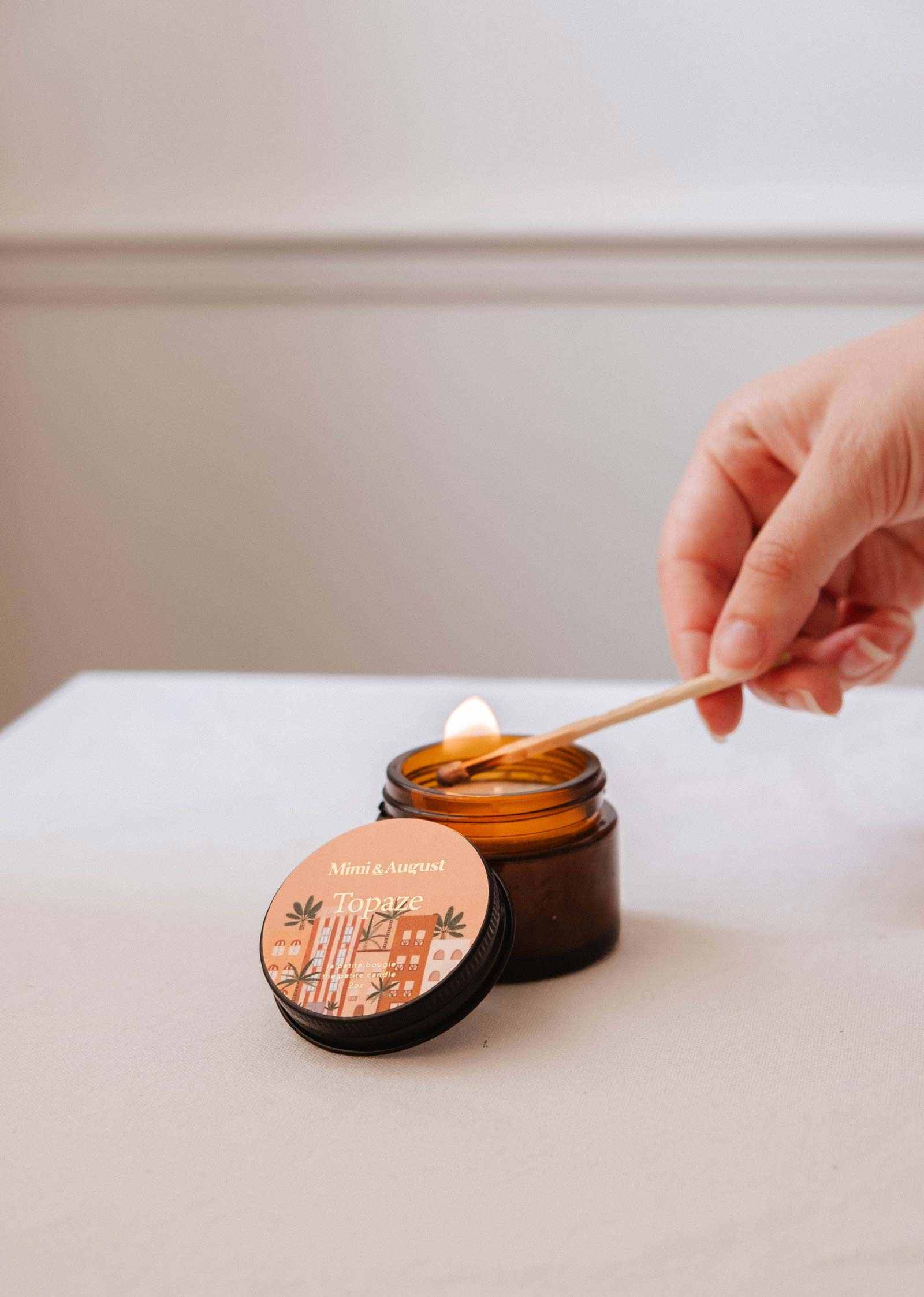 Topaze Soy Candle – Sandalwood, Coconut & Vanilla | Mimi & August