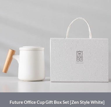 Minimalist Ceramic Tea-Water Separation Mug with Lid & Filter