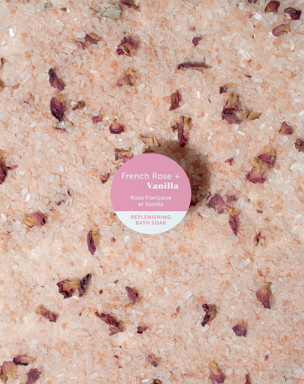 Bain moussant régénérant Rose Française et Vanille