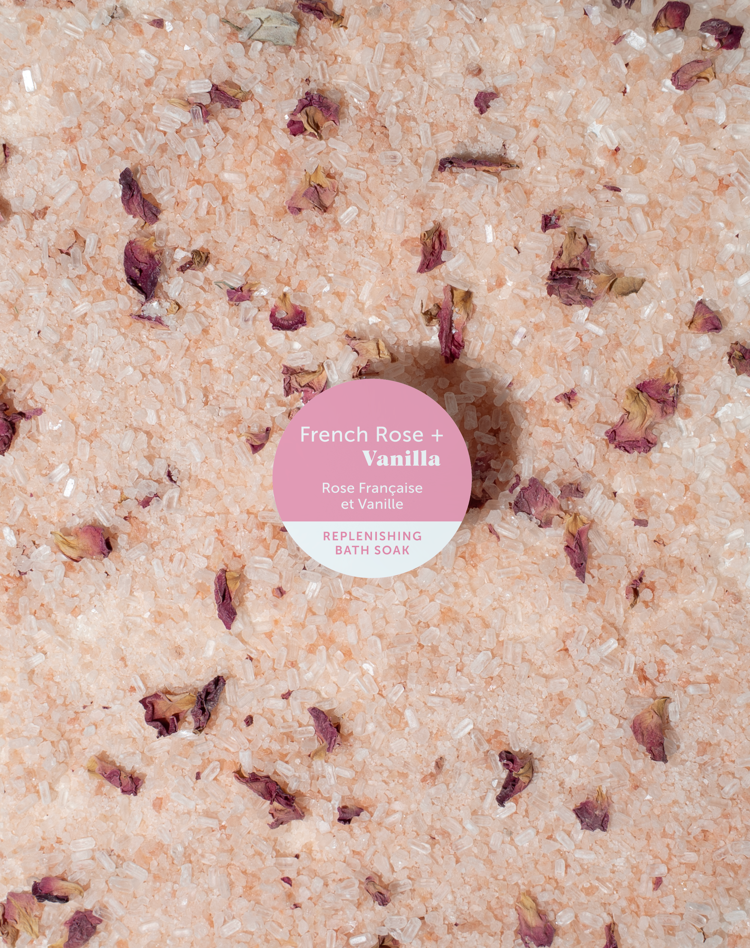 Bain moussant régénérant Rose Française et Vanille