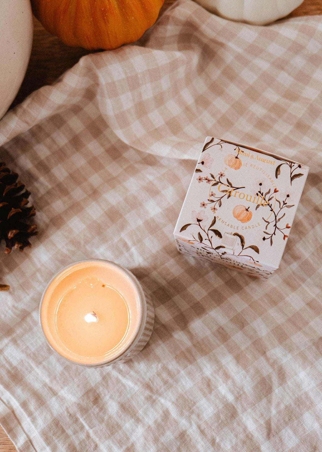 Citrouille Reusable Soy Candle – Pumpkin Spice Scent | Mimi & August
