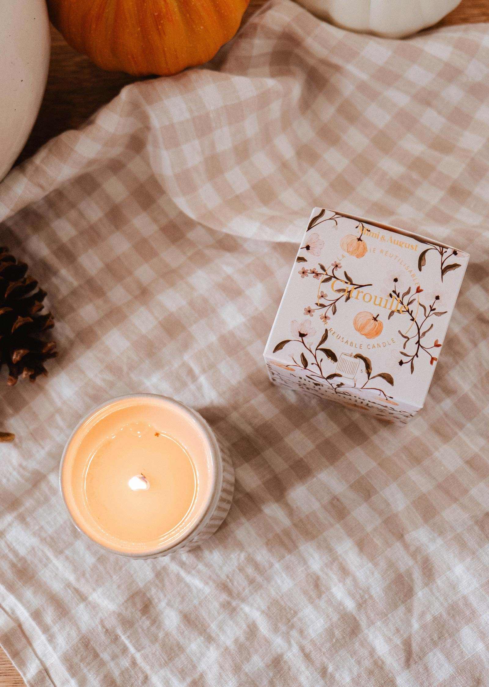 Citrouille Reusable Soy Candle – Pumpkin Spice Scent | Mimi & August