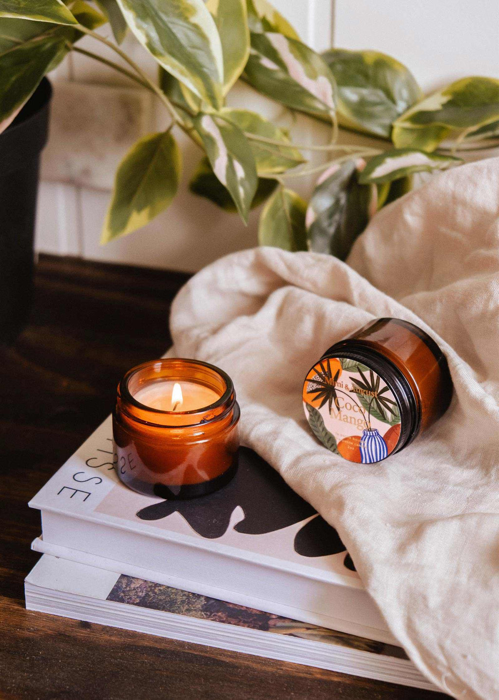 Coco Mango Soy Candle – Tropical Coconut & Mango 2 oz | Mimi & August