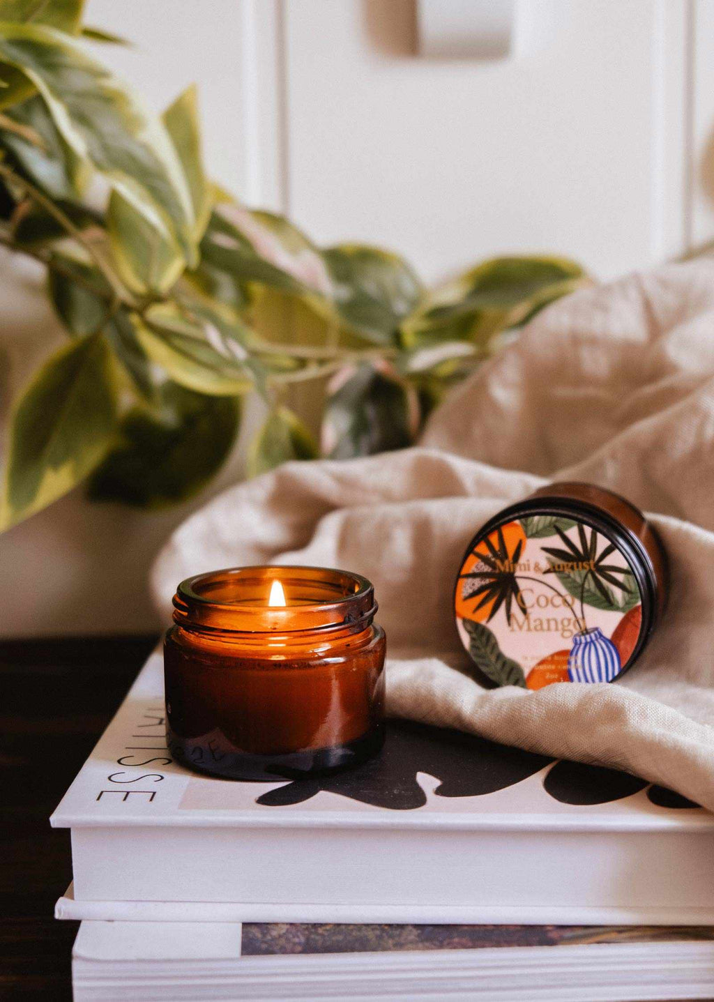 Coco Mango Soy Candle – Tropical Coconut & Mango 2 oz | Mimi & August