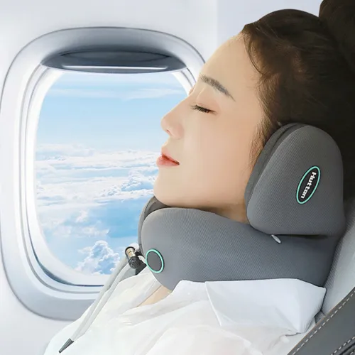 Memory Foam Cervical Travel Pillow – Noise Reduction & Neck Support